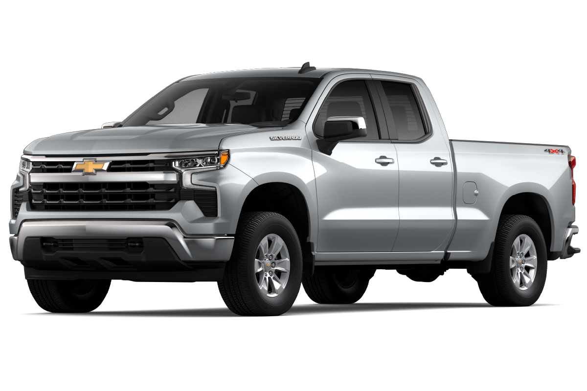 Silver pickup truck with a stylish front grille and sleek body design.