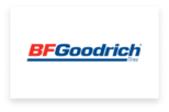BFGoodrich Tires logo with "BF" in red and "Goodrich" in blue, highlighting the brand.